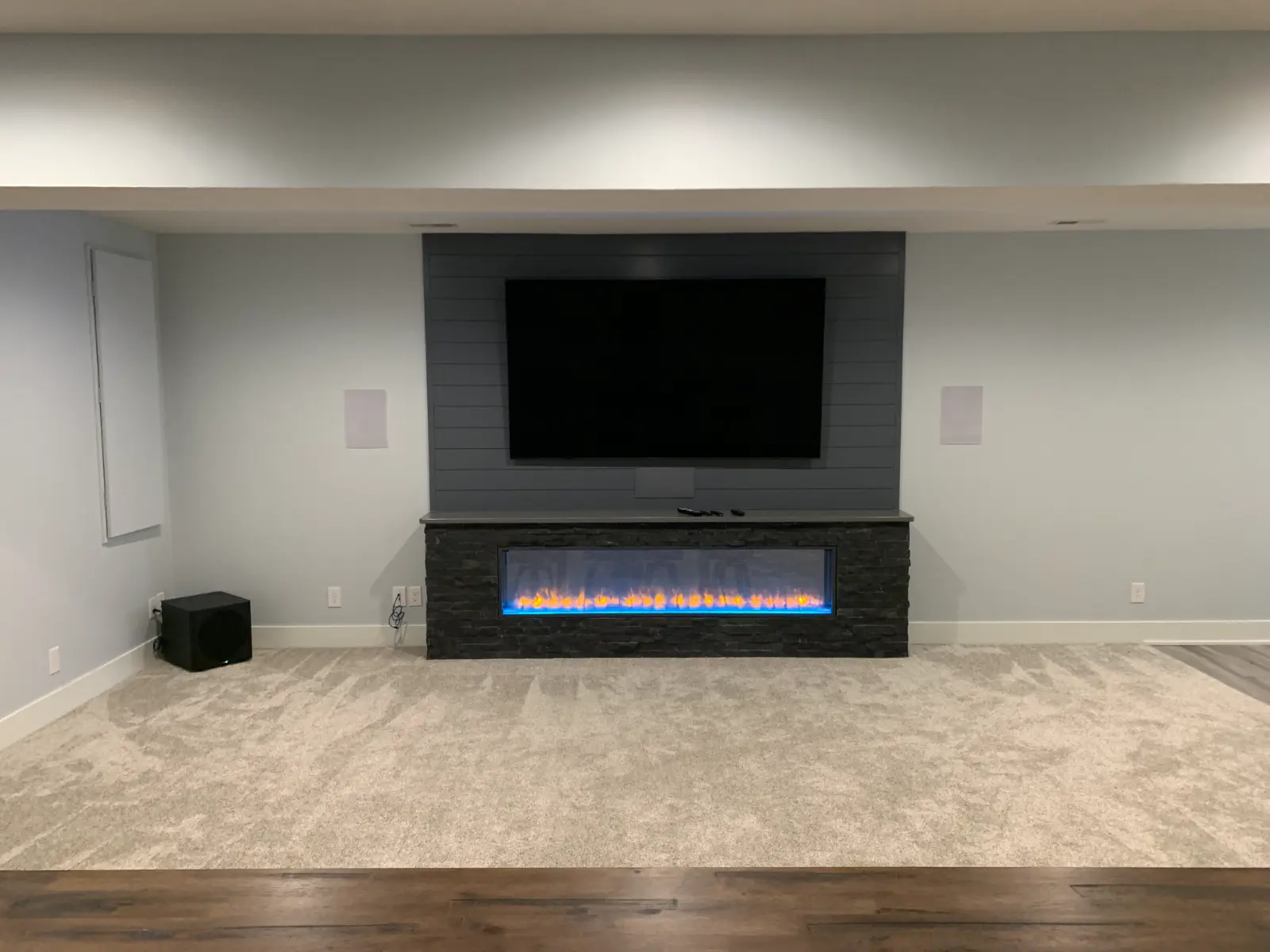 Santin basement finish in Omaha
