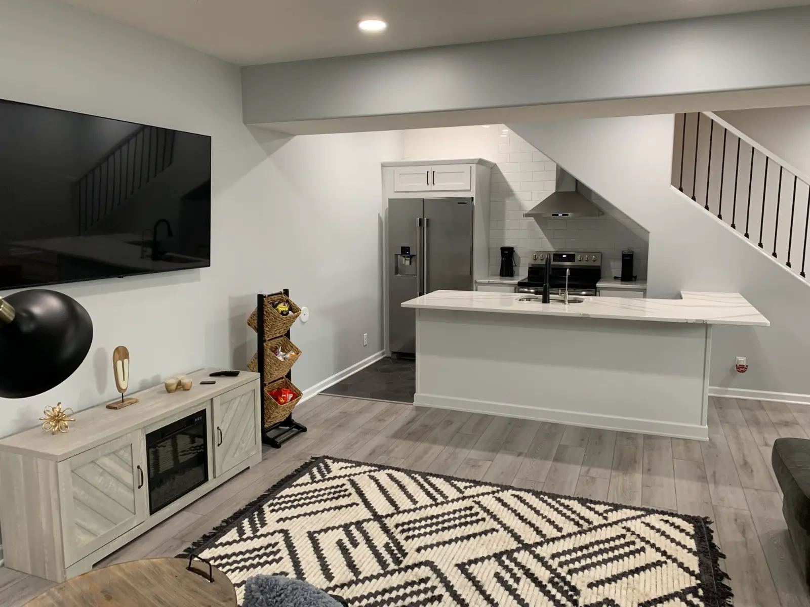 Evans basement remodel in Omaha