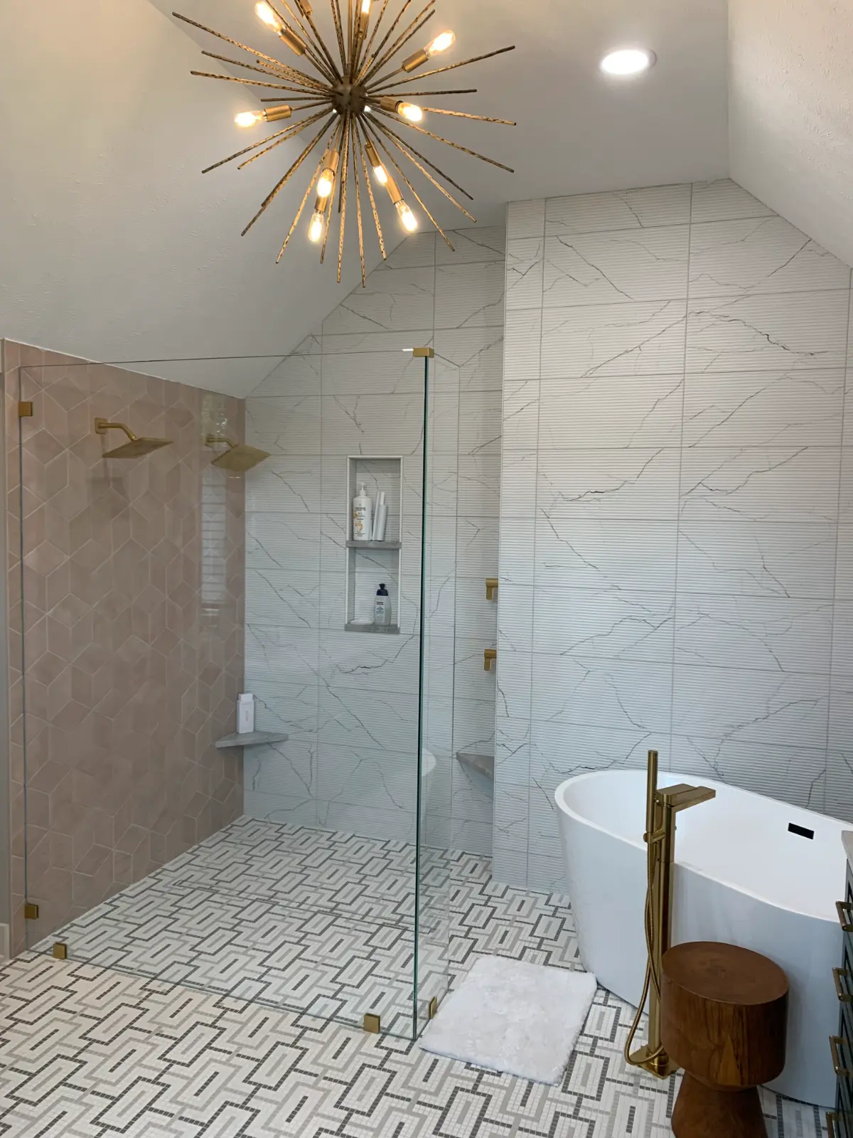 Alba primary bathroom remodel in Omaha